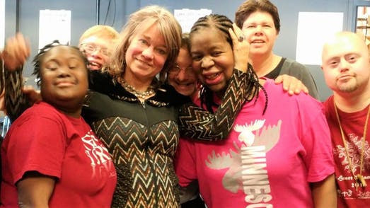 Jeanne Calvit with Interact artists